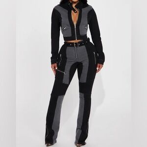 Stylish Black and Gray Pants set